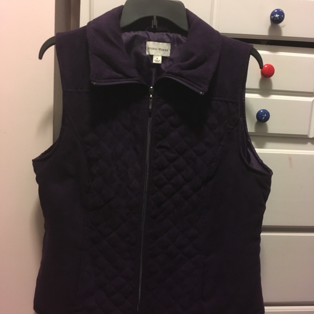 purple suede vest